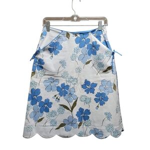 Willi Smith Floral A-line Cotton Blend Skirt - Sz 4
